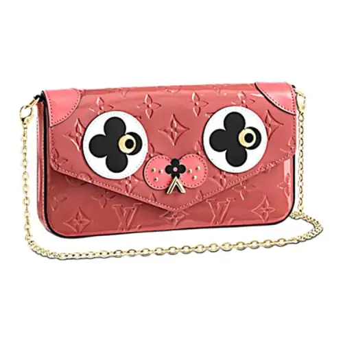LOUIS VUITTON Patent Leather Shoulder Bag, Crossbody Bag Women's Pink