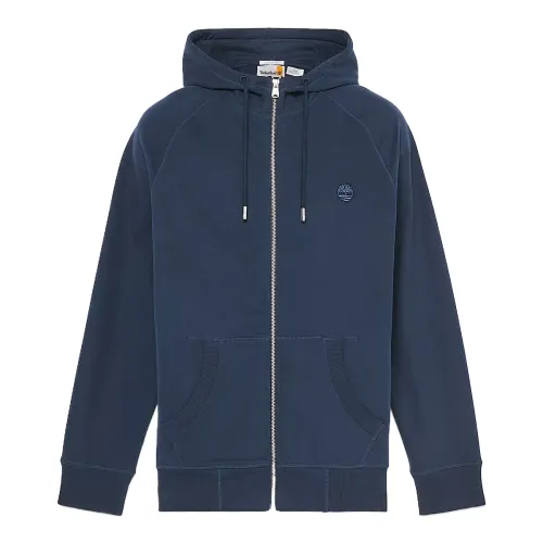 Timberland Sweatshirts Men's Blue Hooded Moderate Regular