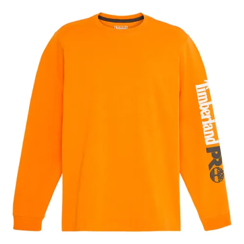 Timberland PRO T Shirts Men's Yellow Crew Neck Moderate
