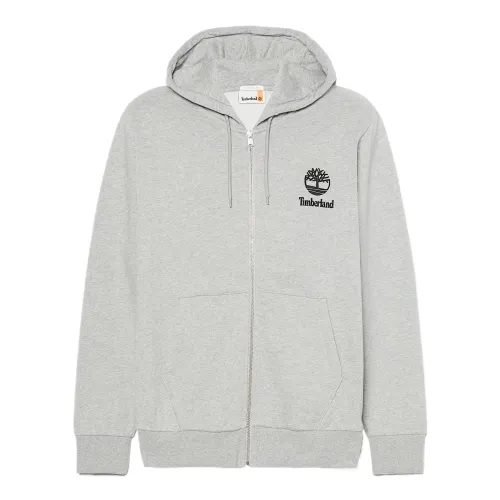 Timberland Sweatshirts Unisex Gray Hooded Moderate