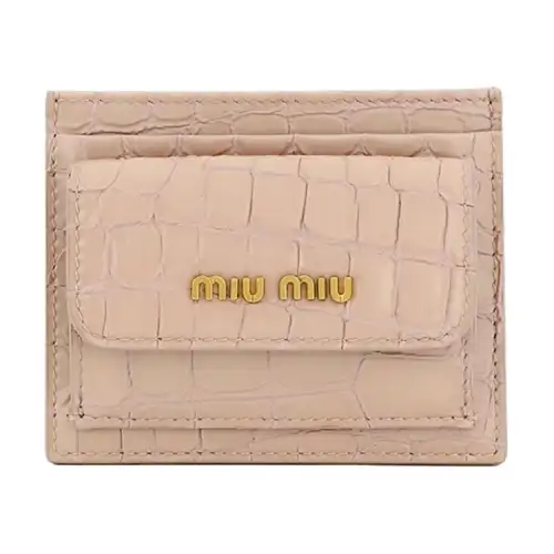 MIU MIU Leather Wallet Women's Pink
