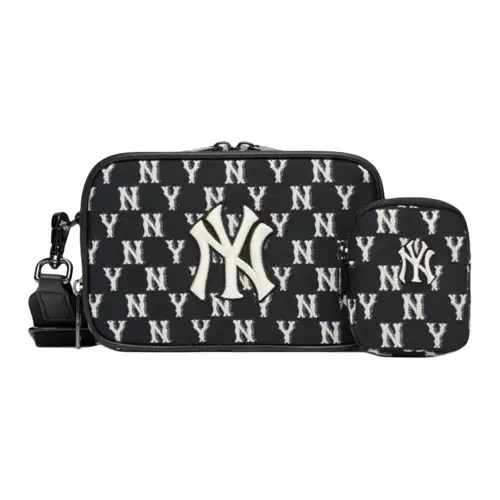 MLB Monogram Collection Polyester Combo Bag, Camera Bag, Shoulder Bag Unisex Black