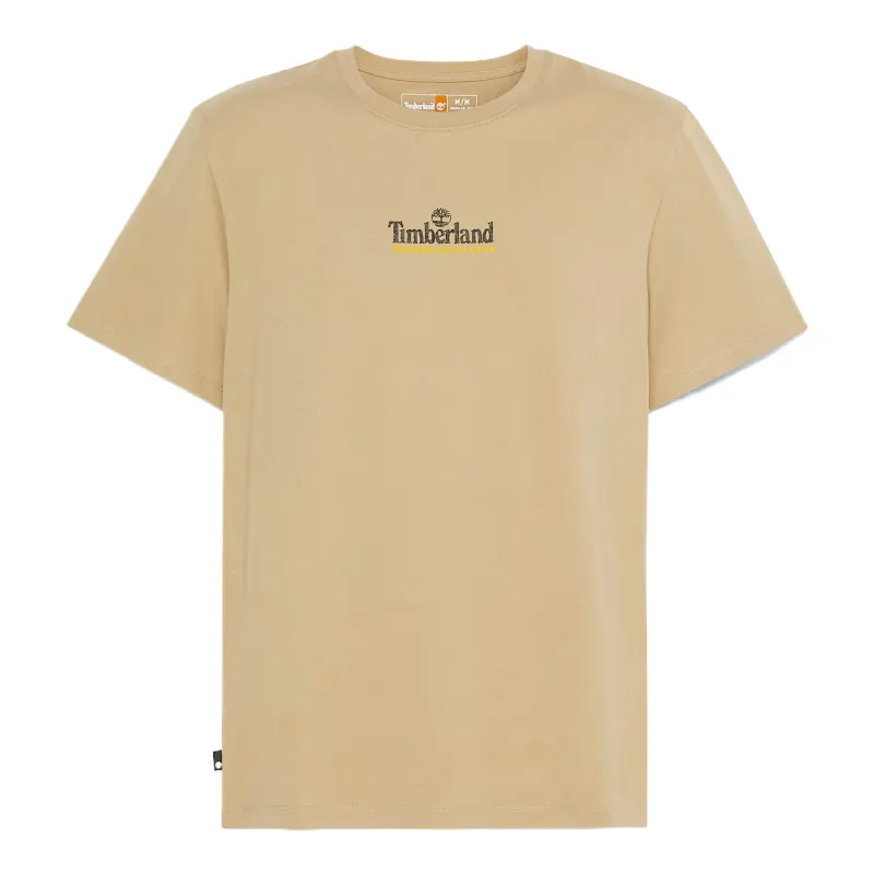 Timberland T Shirts Men's Khaki Crew Neck Moderate