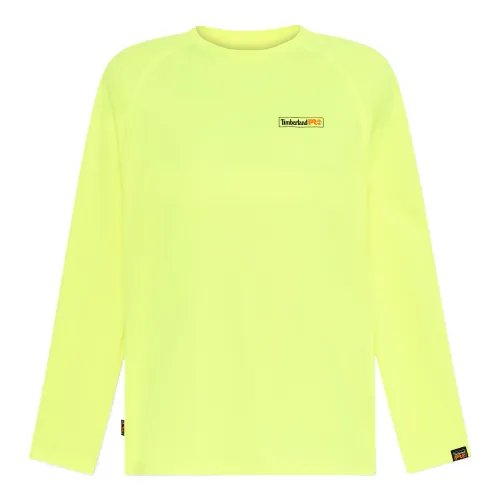 Timberland PRO T Shirts Men's Yellow Crew Neck Moderate