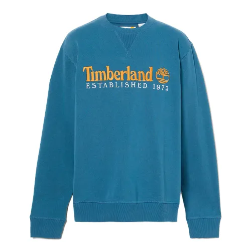 Timberland T Shirts Men's Blue Crew Neck Moderate