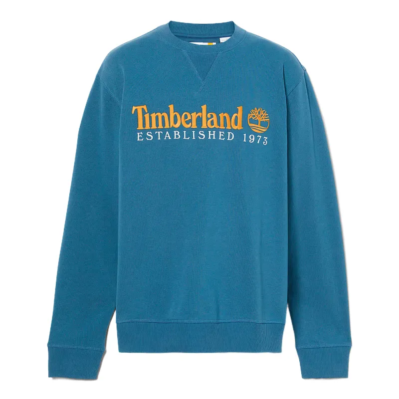Timberland T Shirts Men's Blue Crew Neck Moderate
