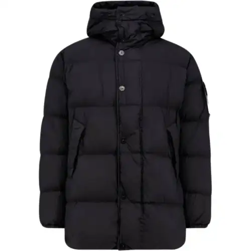 STONE ISLAND Logo Patch Hooded Coat