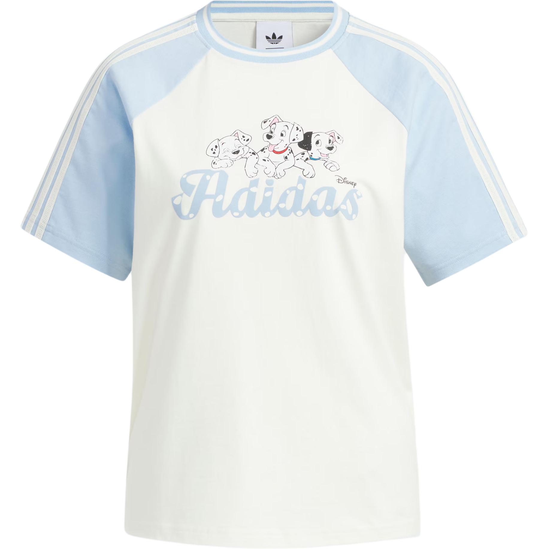 Женская футболка adidas DALMATIAN RAGLAN T-SHIRT (бело-черная)