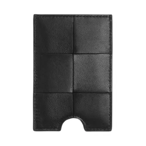 Bottega Veneta Lambskin Card Holder Women's Black