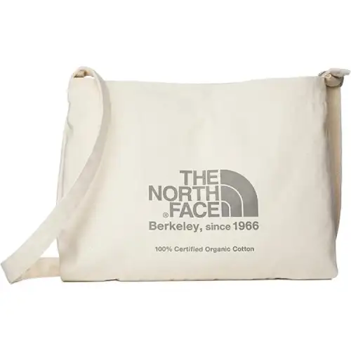 THE NORTH FACE 1L Shoulder Bag, Crossbody Bag, Outdoor Bag Organic Cotton White Gray Unisex