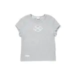 Li Ning T Shirts Women's Heather Gray Light Gray Crew Neck Moderate Straight Fit