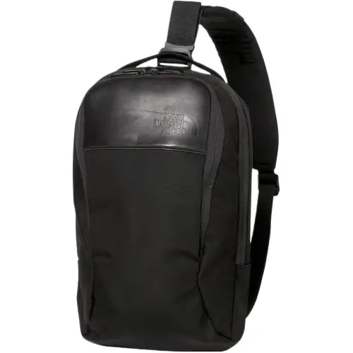 THE NORTH FACE 6L Sling Bag Outdoor Bag Nylon With Cow Leather Black Unisex