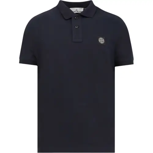STONE ISLAND Logo Patch Short Sleeved Polo Shirt
