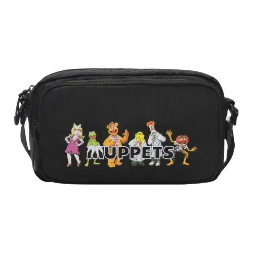 Li Ning Disney/Disney Muppet Comet Products Minimalist Fashion Fabric Crossbody Bag, Shoulder Bag Unisex Black