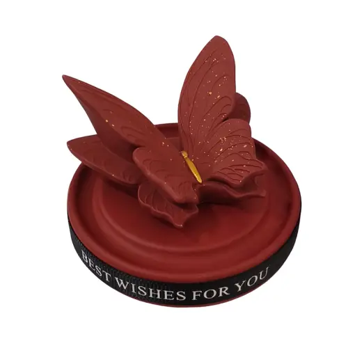Retro accessory with butterfly for auto, diffuser, incense stone, perfume, universal aromatherapy