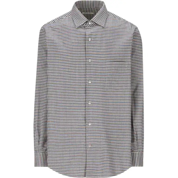 Loro Piana Shirts Men's Gray Lapel Moderate Other