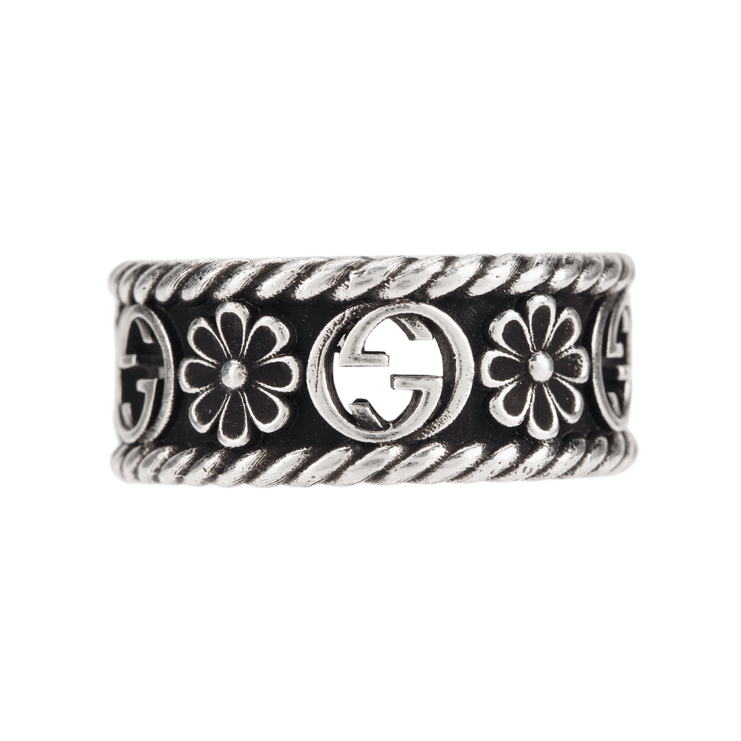 Кольцо Gucci Interlocking (серебряное) — фото 3