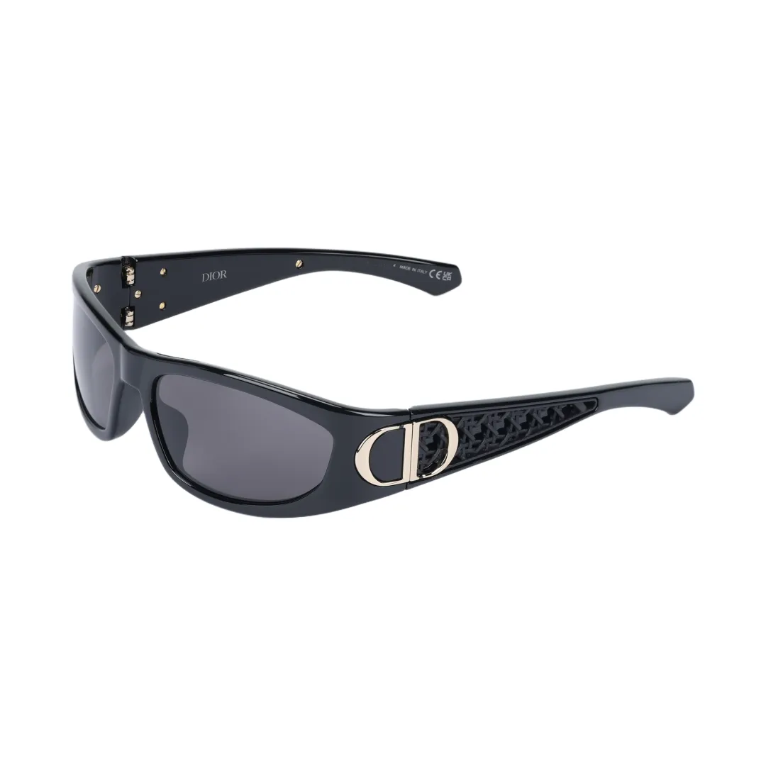 DIOR Irregular Shape Sunglasses Unisex Black