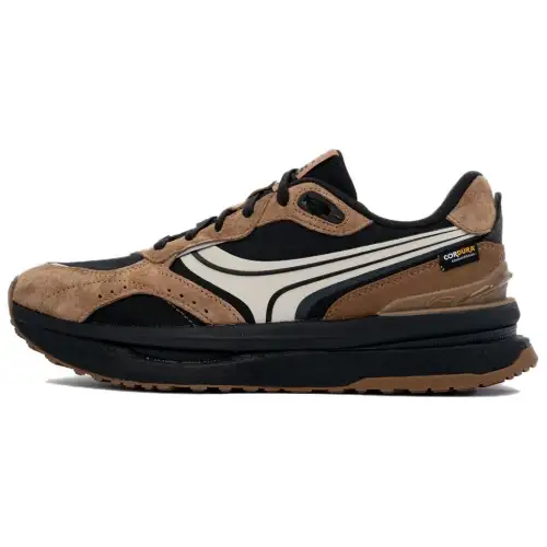 Li Ning Abrasion Resistant Cushioning Low top Casual Shoes Unisex Black Brown