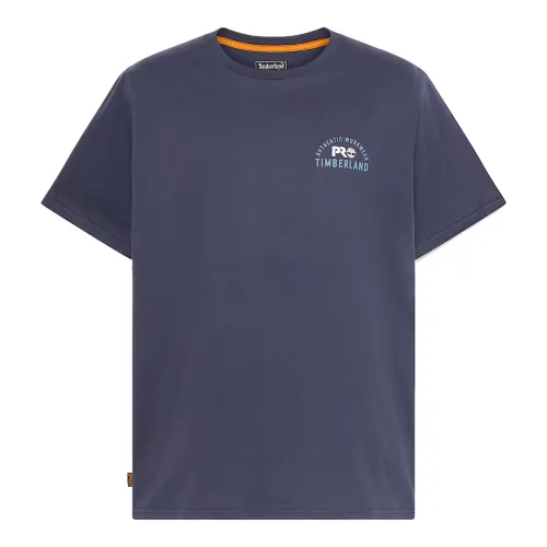 Timberland PRO T Shirts Men's Blue Crew Neck Thin