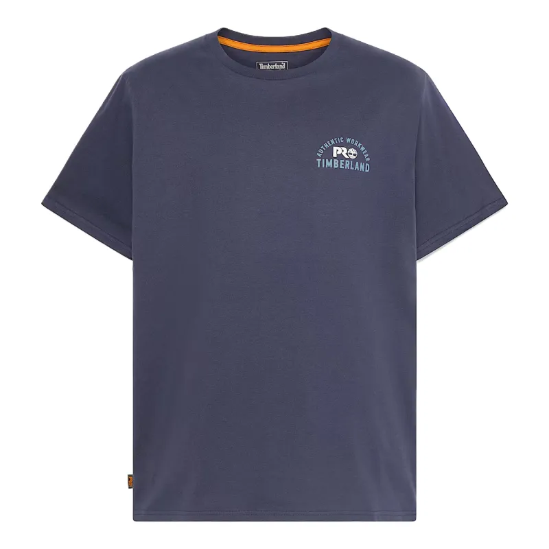 Timberland PRO T Shirts Men's Blue Crew Neck Thin