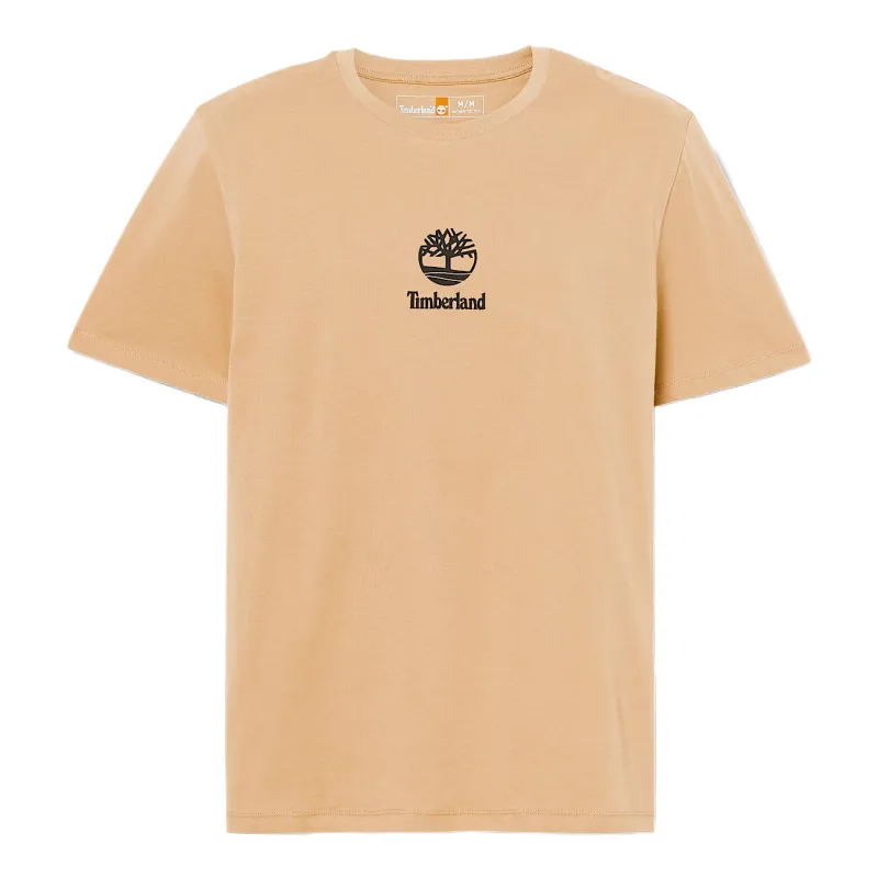 Timberland T Shirts Unisex Light Camel Crew Neck Moderate Straight Fit