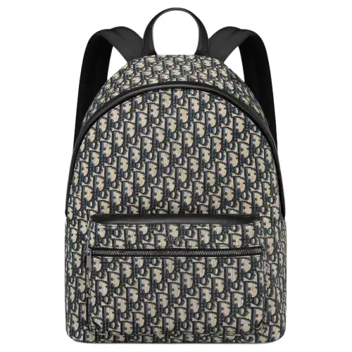 DIOR Fabric Backpack Men's Beige Black