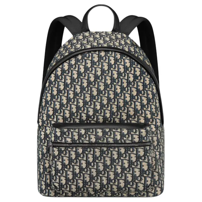 DIOR Fabric Backpack Men's Beige Black