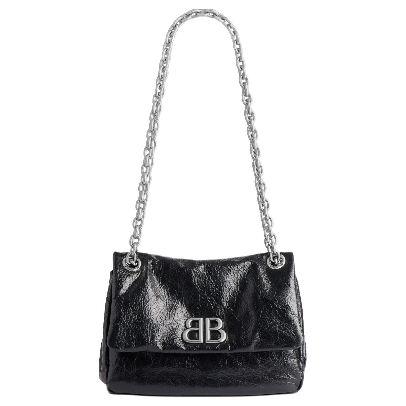 Женская сумка Balenciaga Monaco BB (черная)