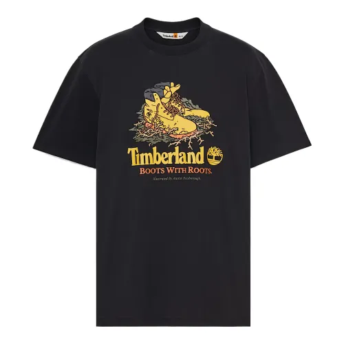 Timberland T Shirts Unisex Black Crew Neck