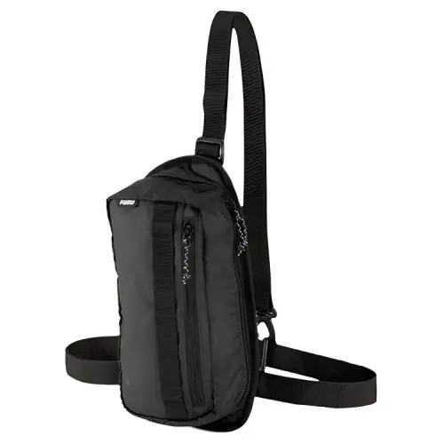 PUMA Zip Closure Polyester Crossbody Bags Unisex Black