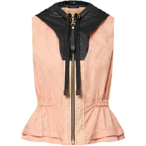 Lv Graphic Peplum Gilet