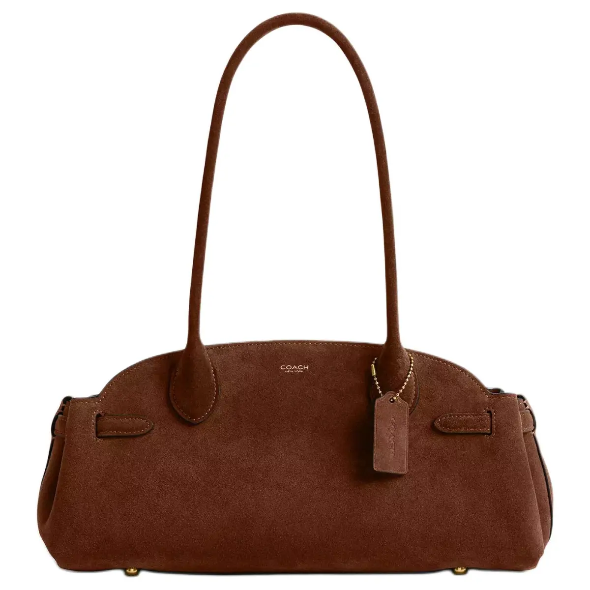 COACH Empire Carryall Suede Shoulder Bag Large Women's Brown