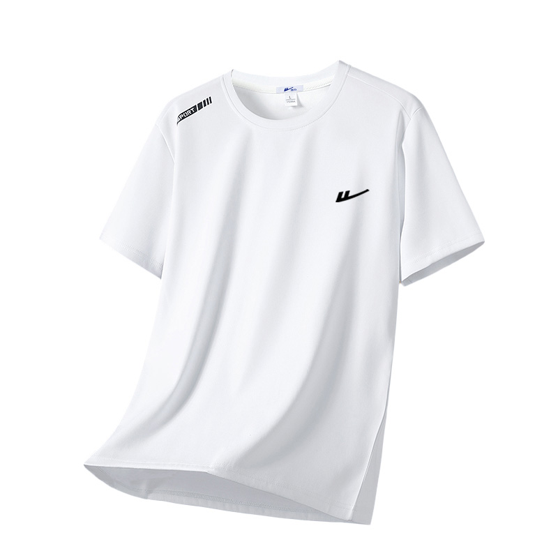 Warrior, silk quick dry breathable travel sports basketball summer short sleeve T-shirt for training for gym for men and women, American style, oversize, for running