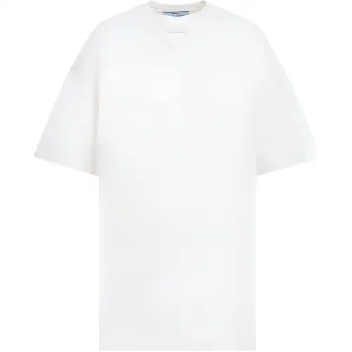 PRADA Logo Triangle Crewneck T Shirt