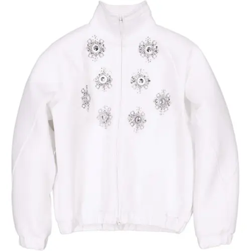 Burberry Jackets Men's White Stand Collar Moderate Other