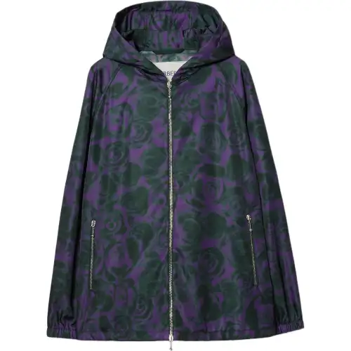 【Previous Season】rose-print hooded jacket