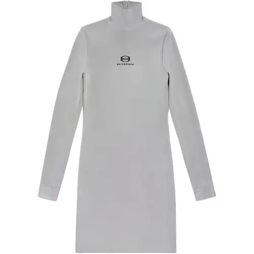 Balenciaga Long Sleeved Dress Women's Gray