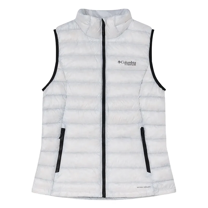 Columbia Vests Women's White Stand Collar Moderate Other