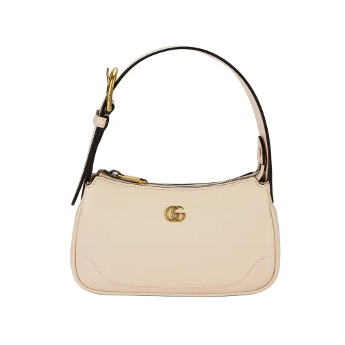 GUCCI Aphrodite Leather Shoulder Bag, Pochette, Handbag, Shoulder Bag Mini Women's Ivory White