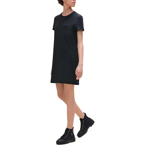 HERMES SS24 Short Sleeved Dress Women's Black Blue