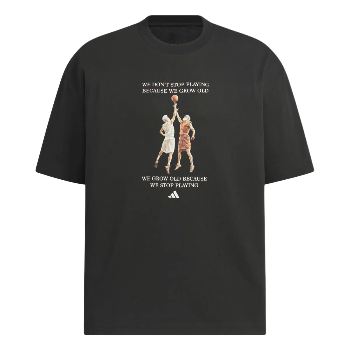 Adidas T-Shirts Men's Black Crew Neck Moderate