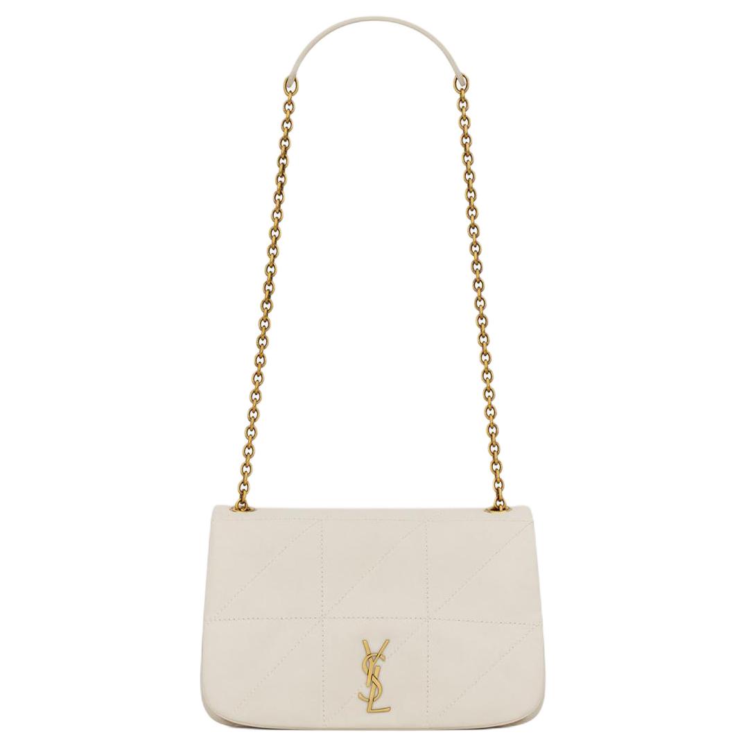 SAINT LAURENT Jamie Soft Sheepskin Crossbody Bag, Shoulder Bag Mini Women's Vintage White