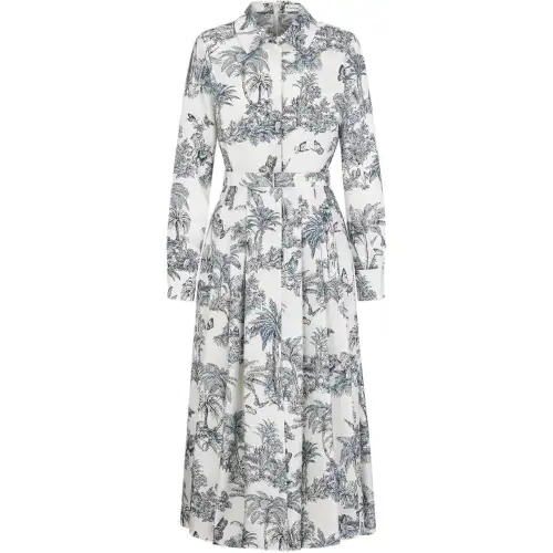 DIOR Dioriviera Long Sleeved Dress Women's White
