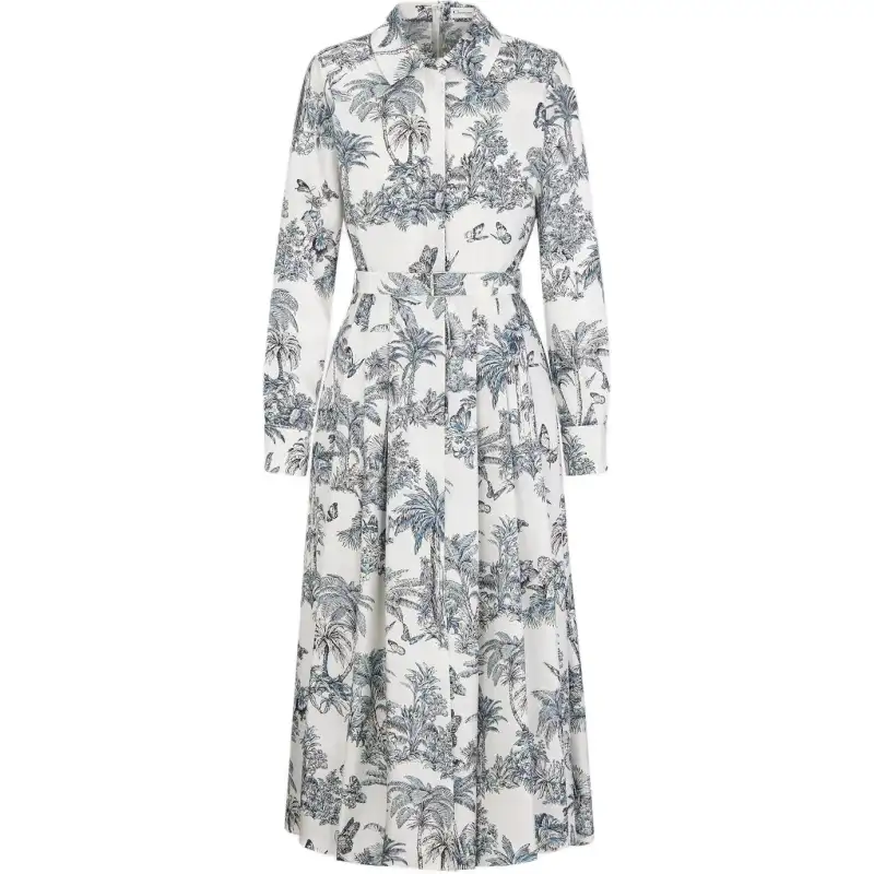 DIOR Dioriviera Long Sleeved Dress Women's White
