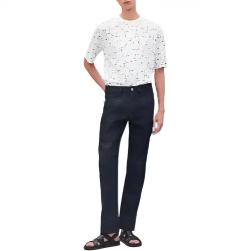 HERMES Jeans Men's Indigo Moderate Straight Fit Pants