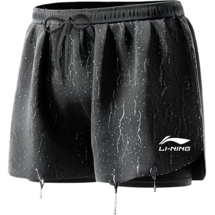 Li Ning Sports Shorts Unisex Night Black Thin