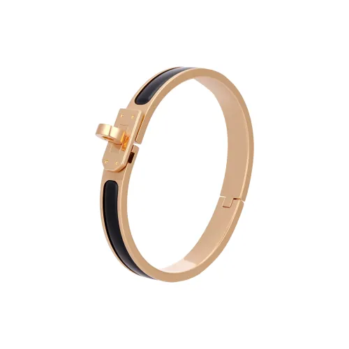 HERMES Bangles Unisex Rose Gold/Black