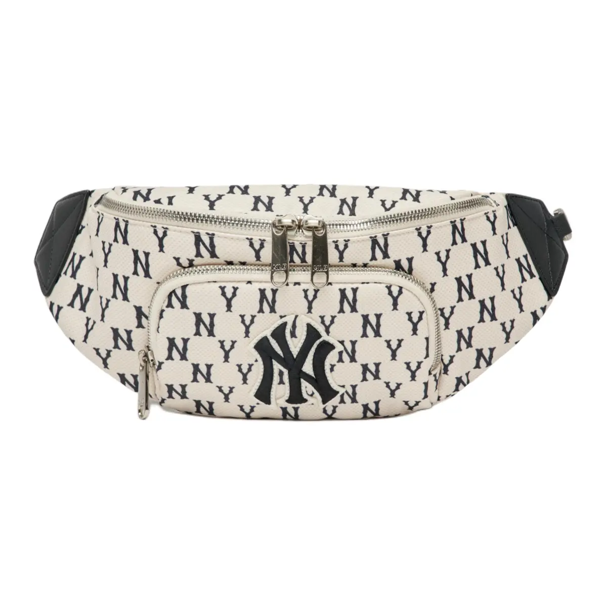 MLB Monogram Polyester Combo Bag Fanny Pack Unisex Black White
