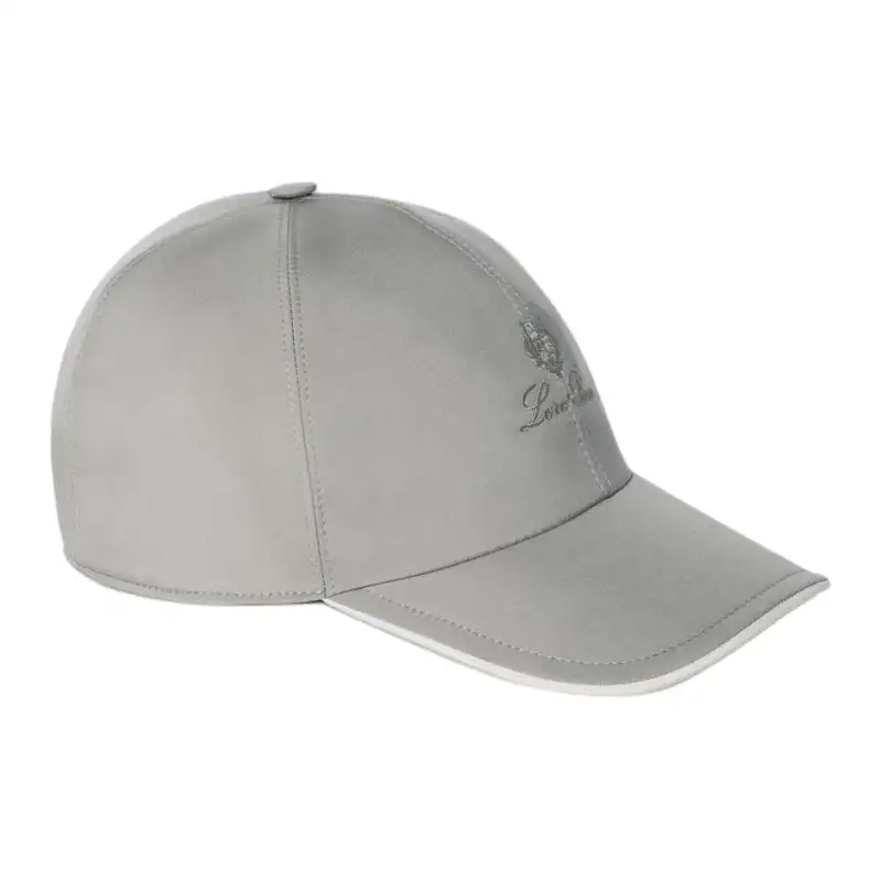 Loro Piana Cotton Baseball Caps Unisex Classic Beige